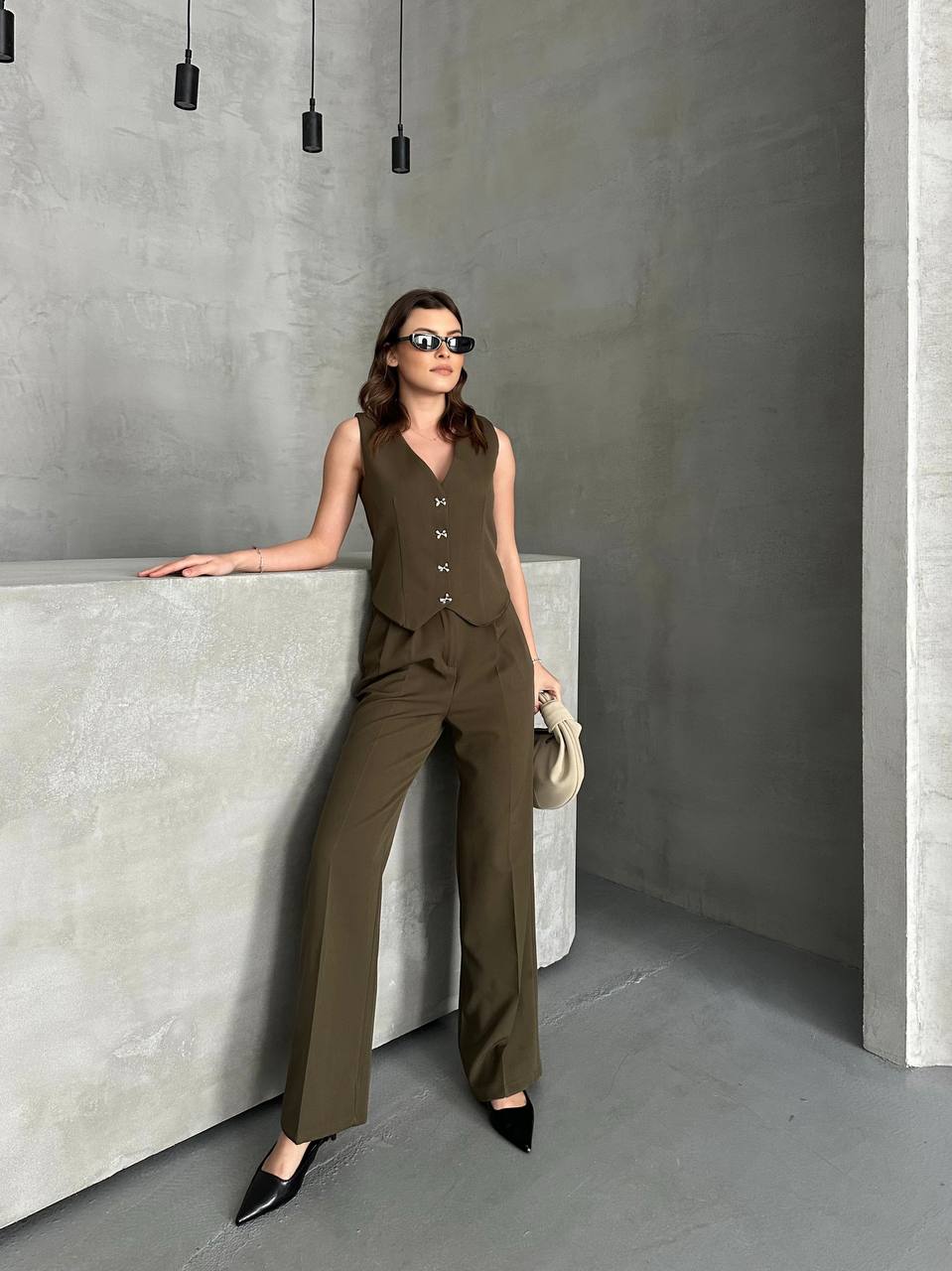 Dark Kaki Ribbon Set