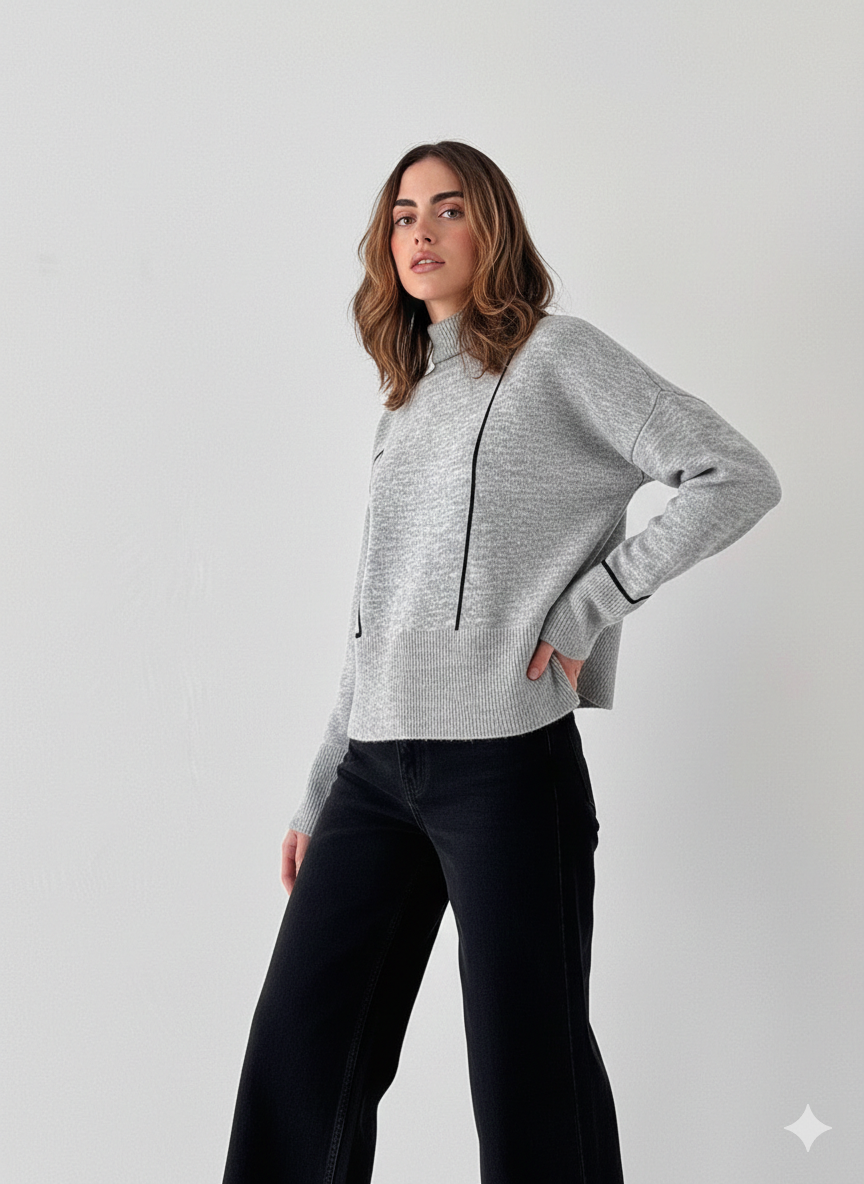 Grey Wool Top