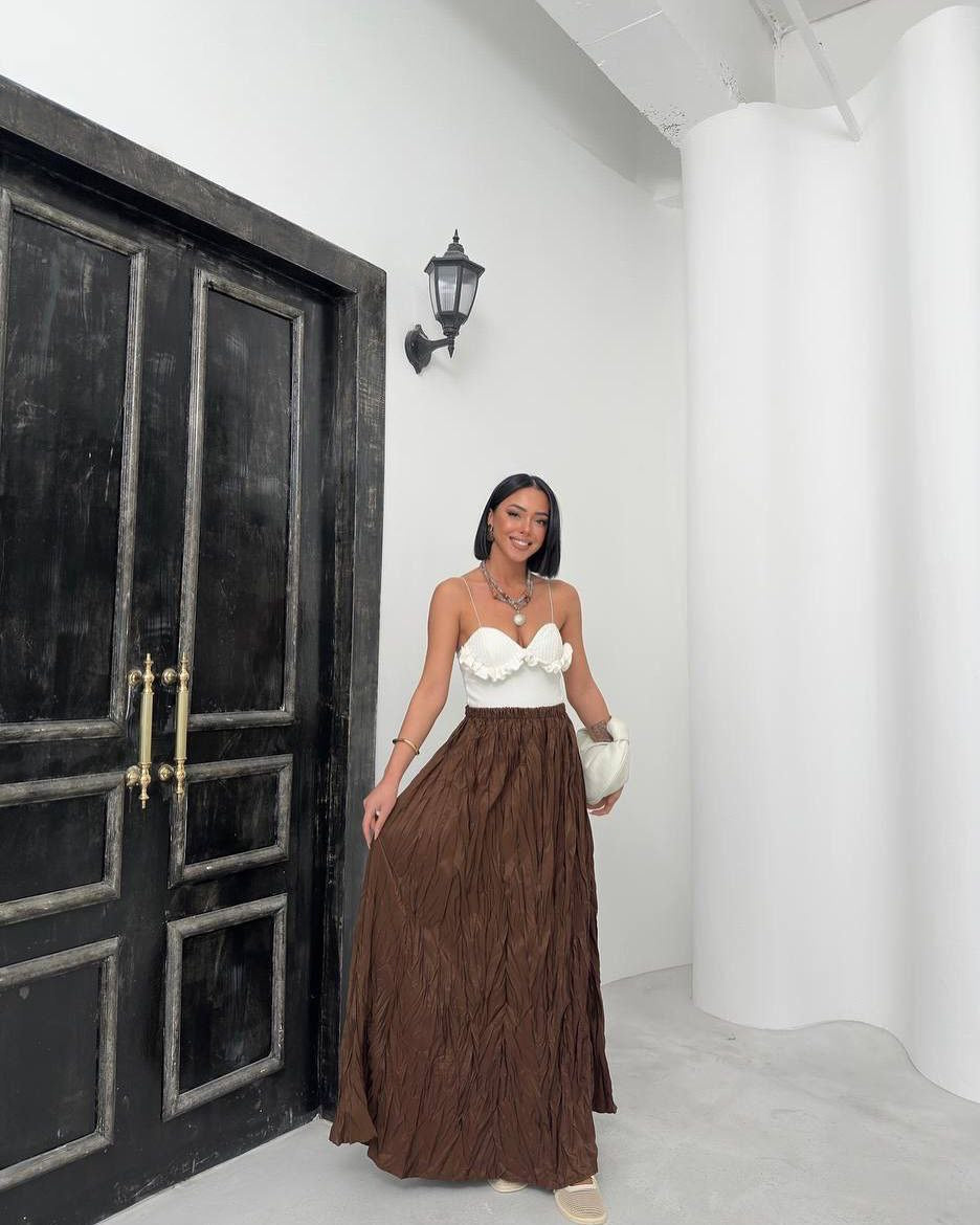 Brown Wavy Skirt