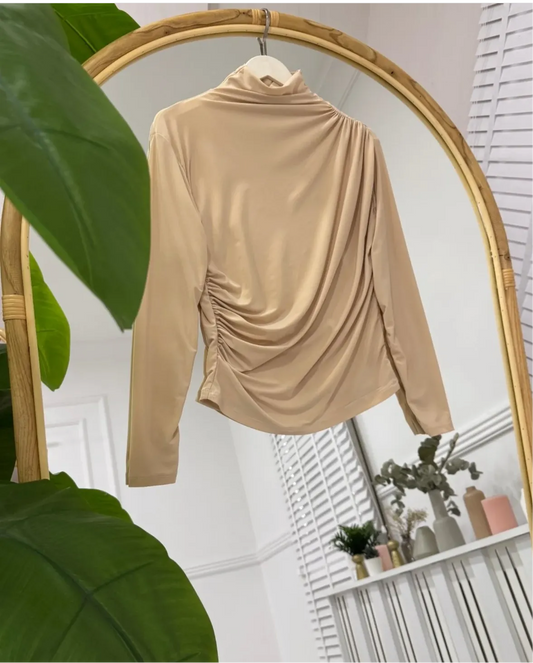 Beige Basic Top