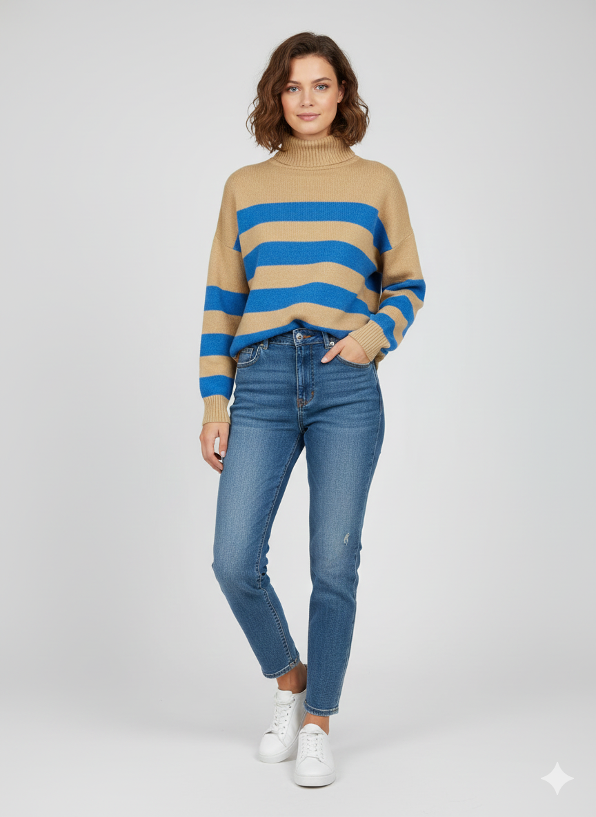 Blue Lines Sweater