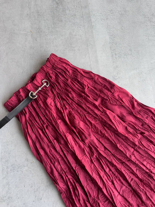 Wavy Burgundy Skirt