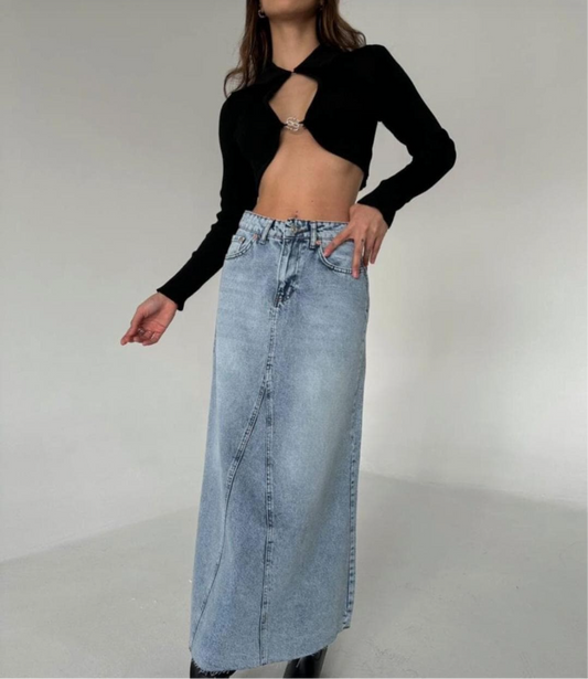 Denim Muse Skirt