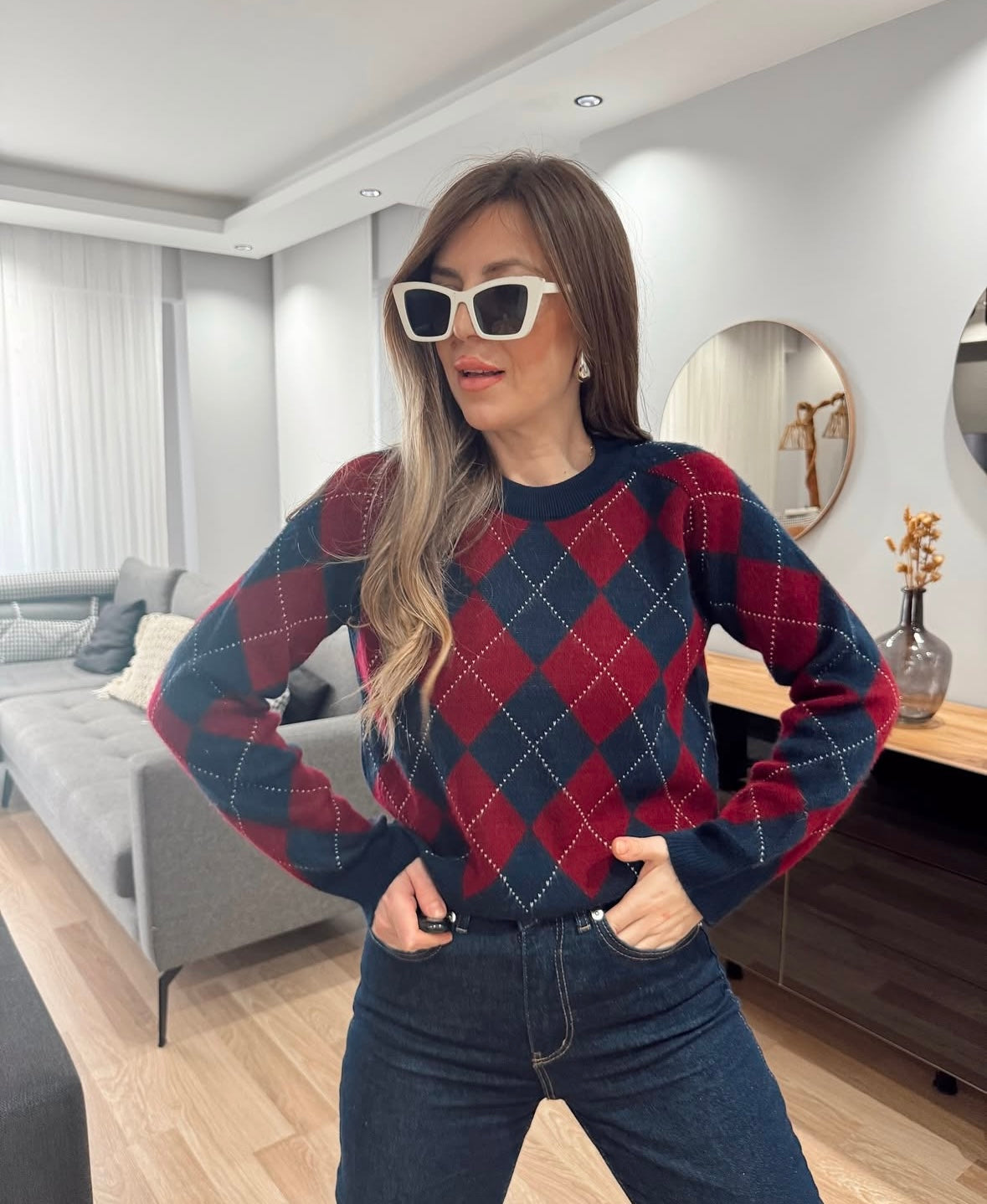 Burgundy Baklava Top