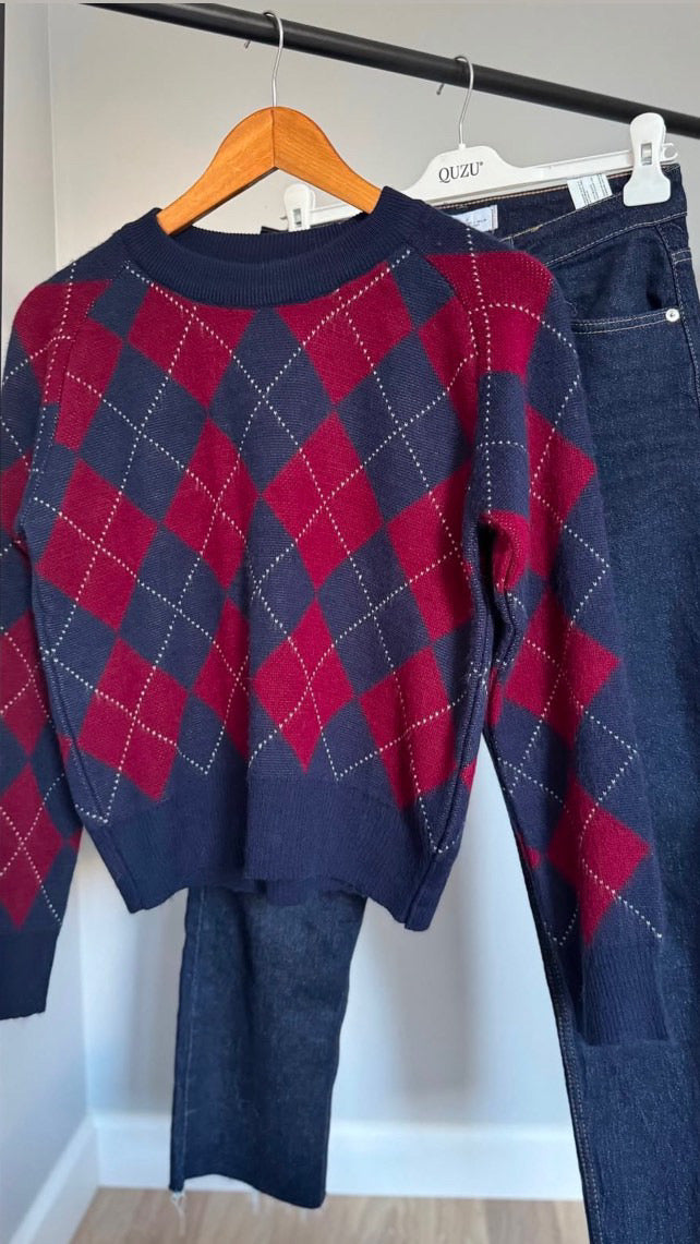 Burgundy Baklava Top