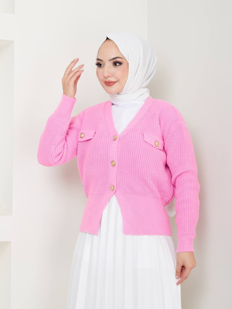Pink Cardigan Top