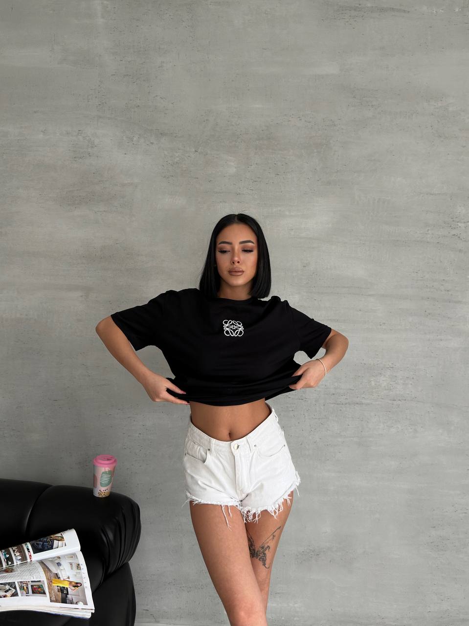 Trendy T-shirt -black