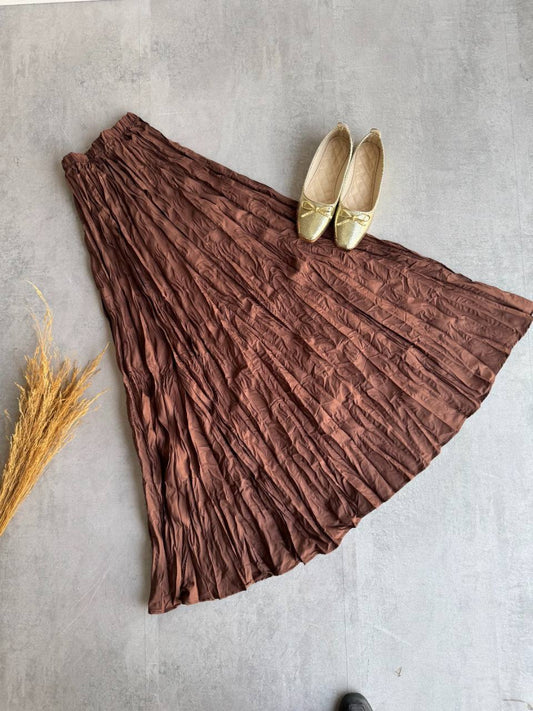 Brown Wavy Skirt