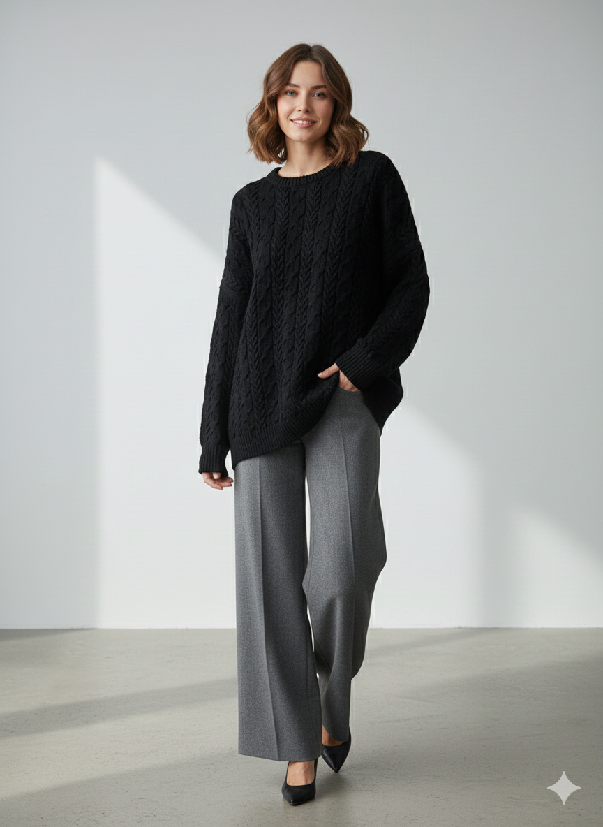 Black knitwear
