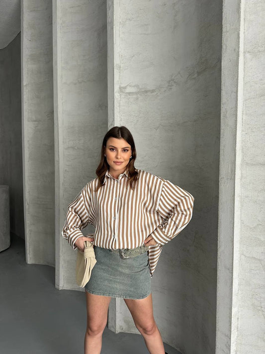 Beige Lines Shirt