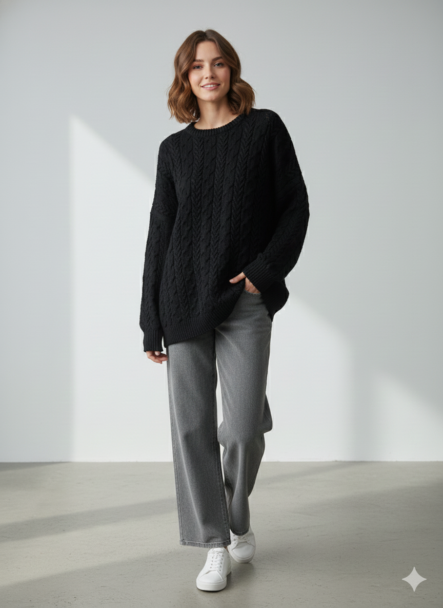Black knitwear
