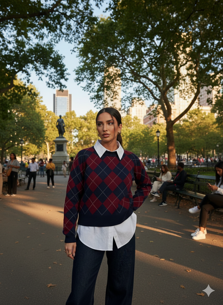 Burgundy Baklava Top