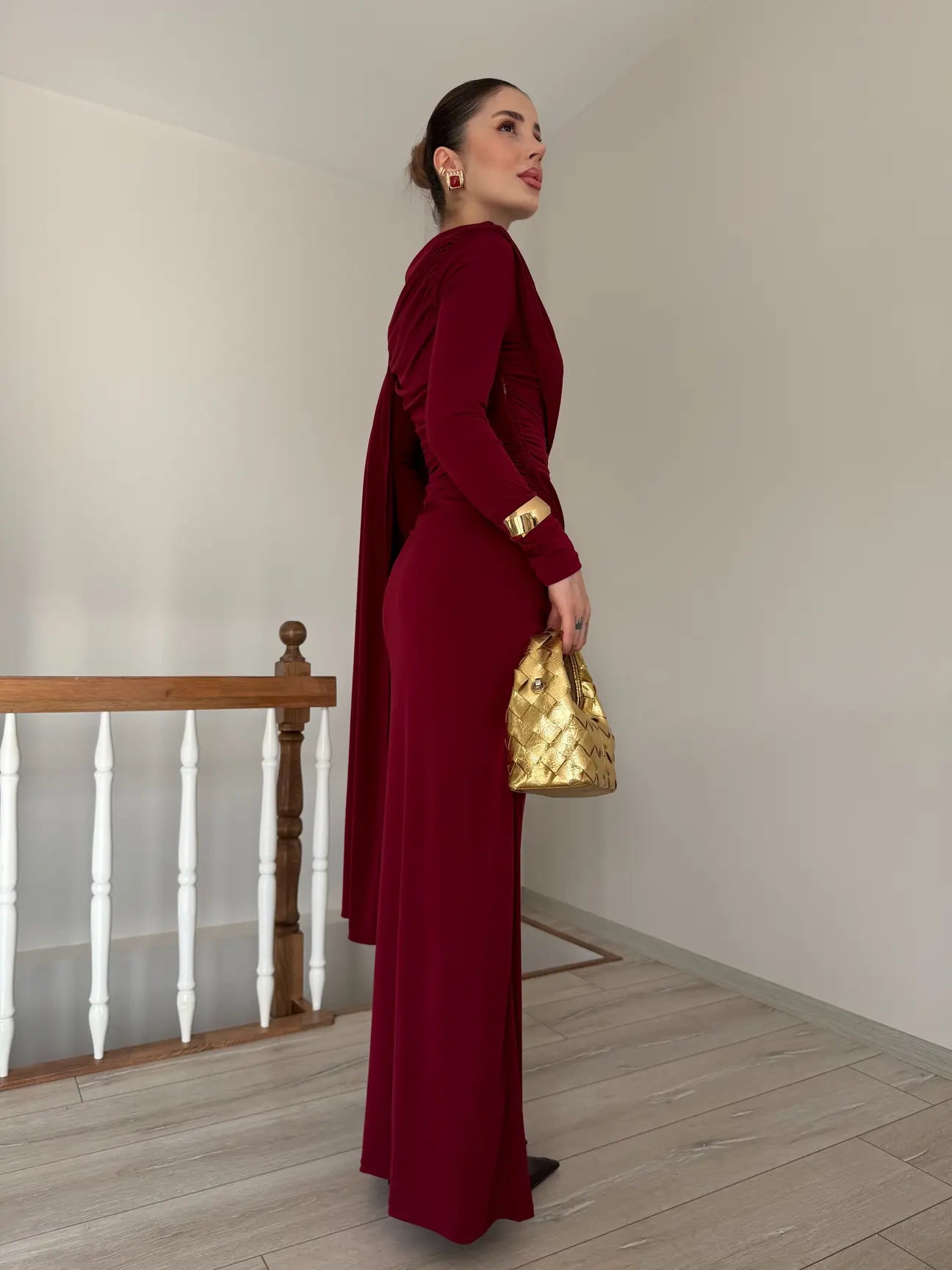 Burgundy Classy Dress