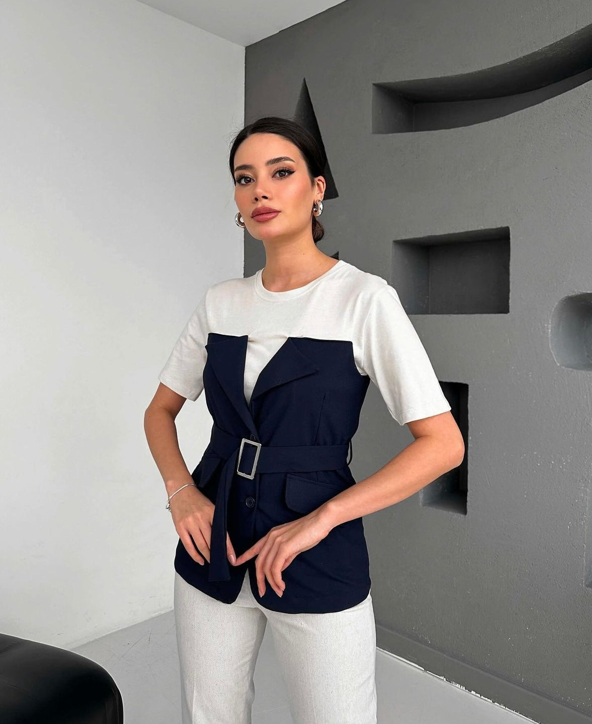 Blazer look Top