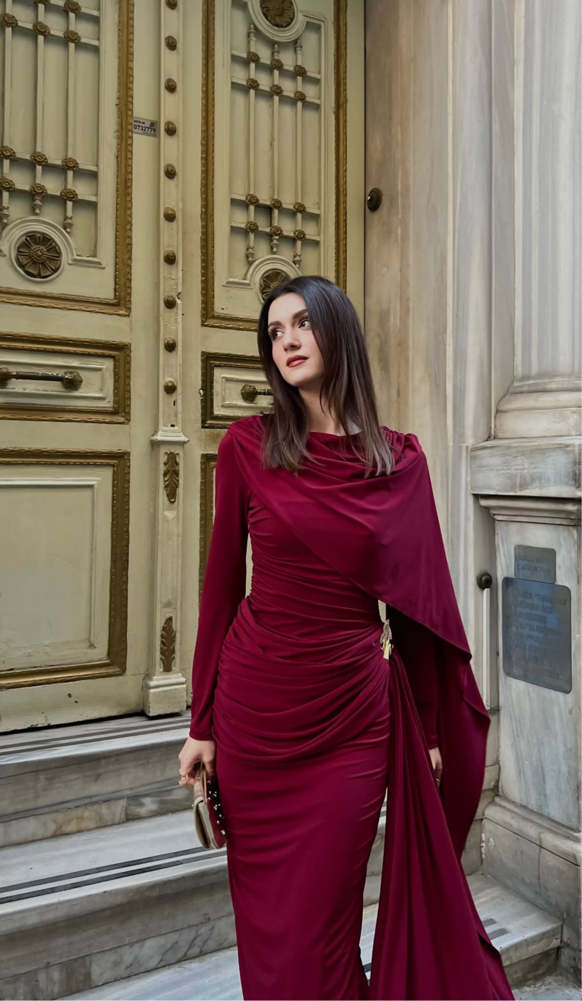 Burgundy Classy Dress