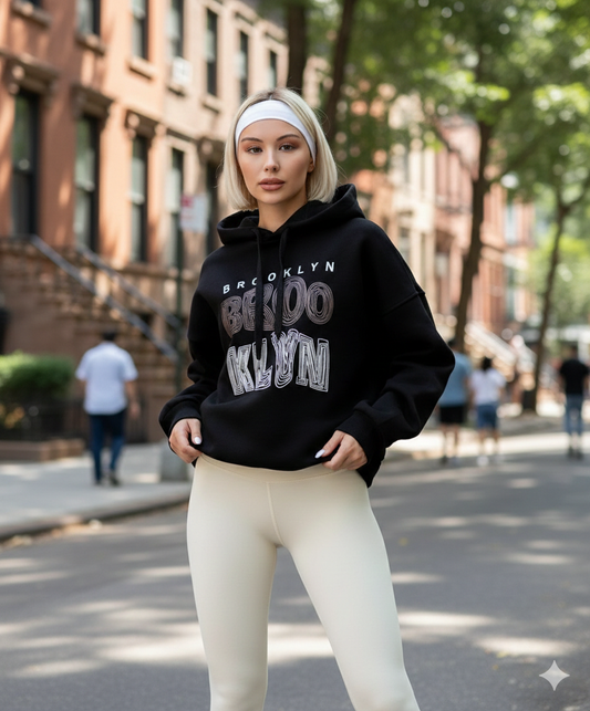 Brooklyn Black Hoodie