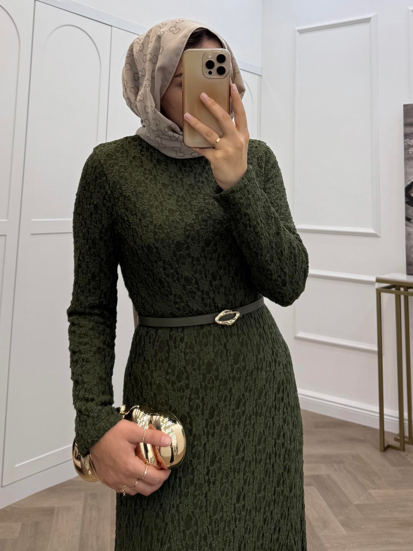 Emerald Dentelle Dress