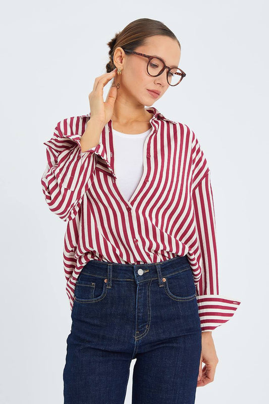 Burgundy Lines Shirt