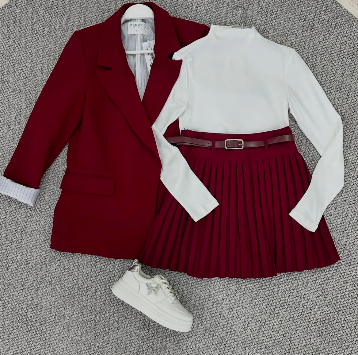 Burgundy Skort