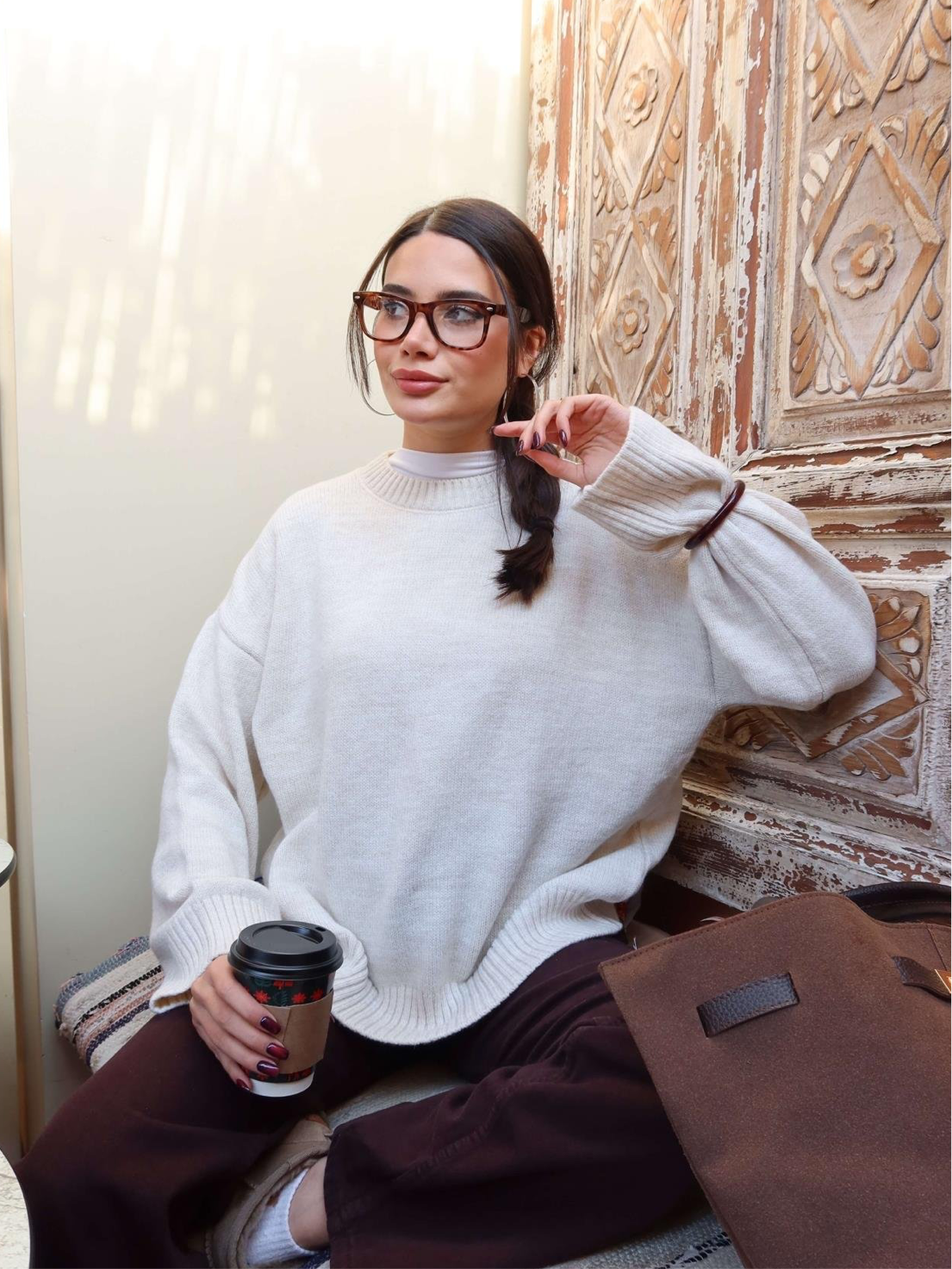 Off White Wool Sweater