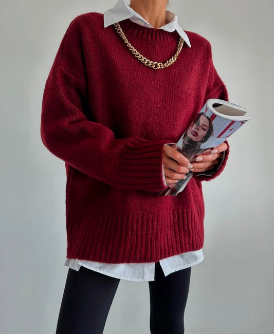Burgundy Wool Sweater