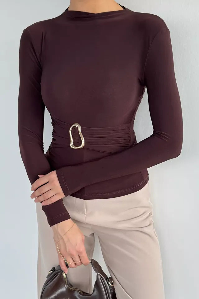 Brown Gold Brooch Tope