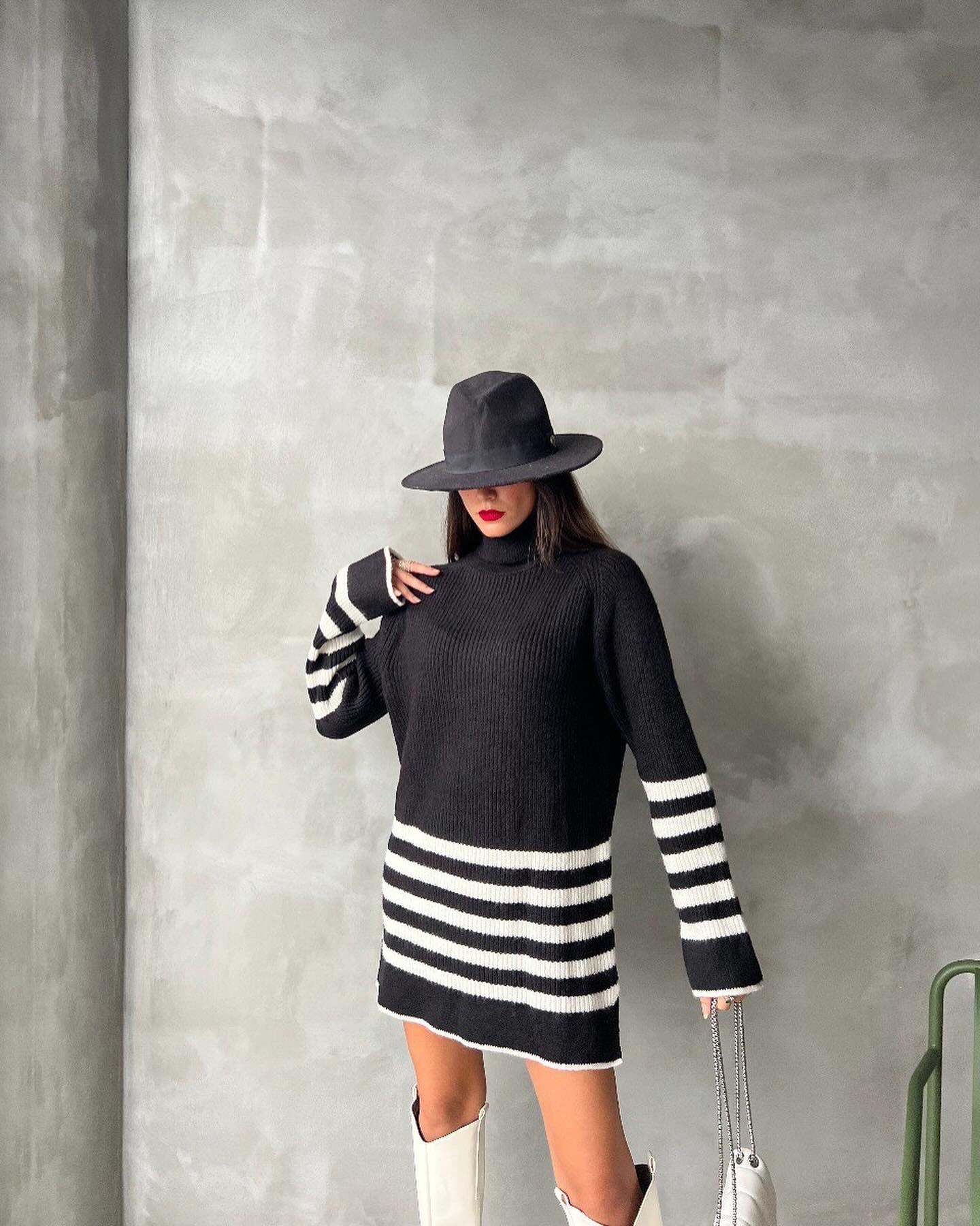 Black Lines Sweater