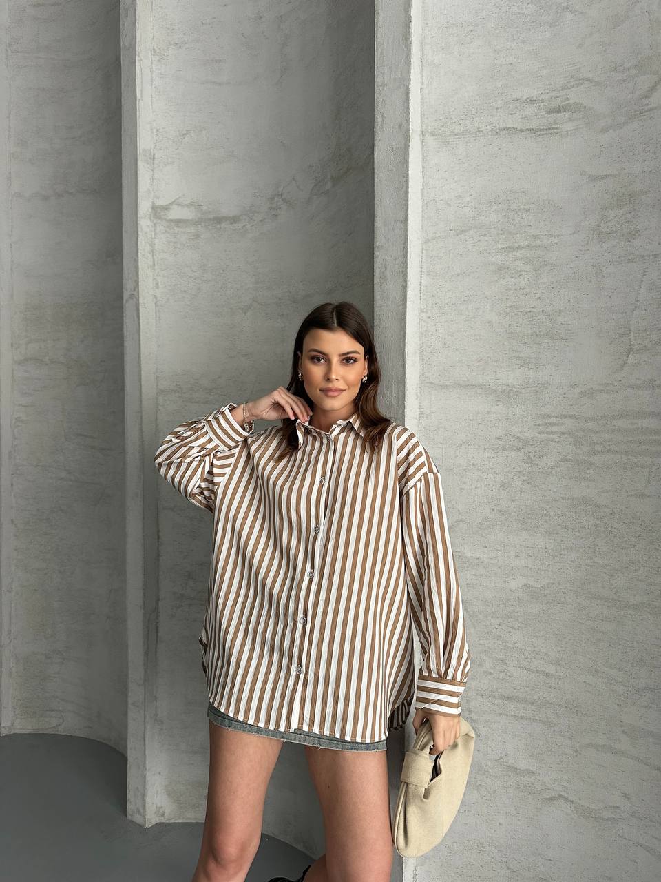 Beige Lines Shirt