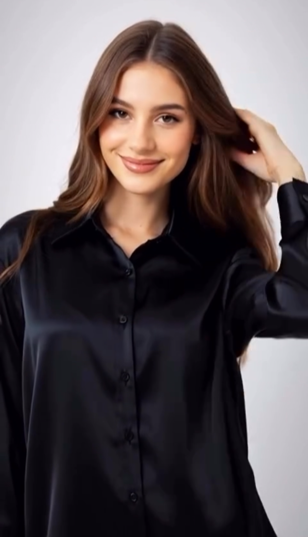 Black Satin Shirt