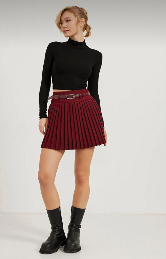 Burgundy Skort