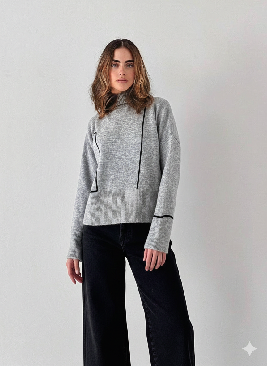 Grey Wool Top