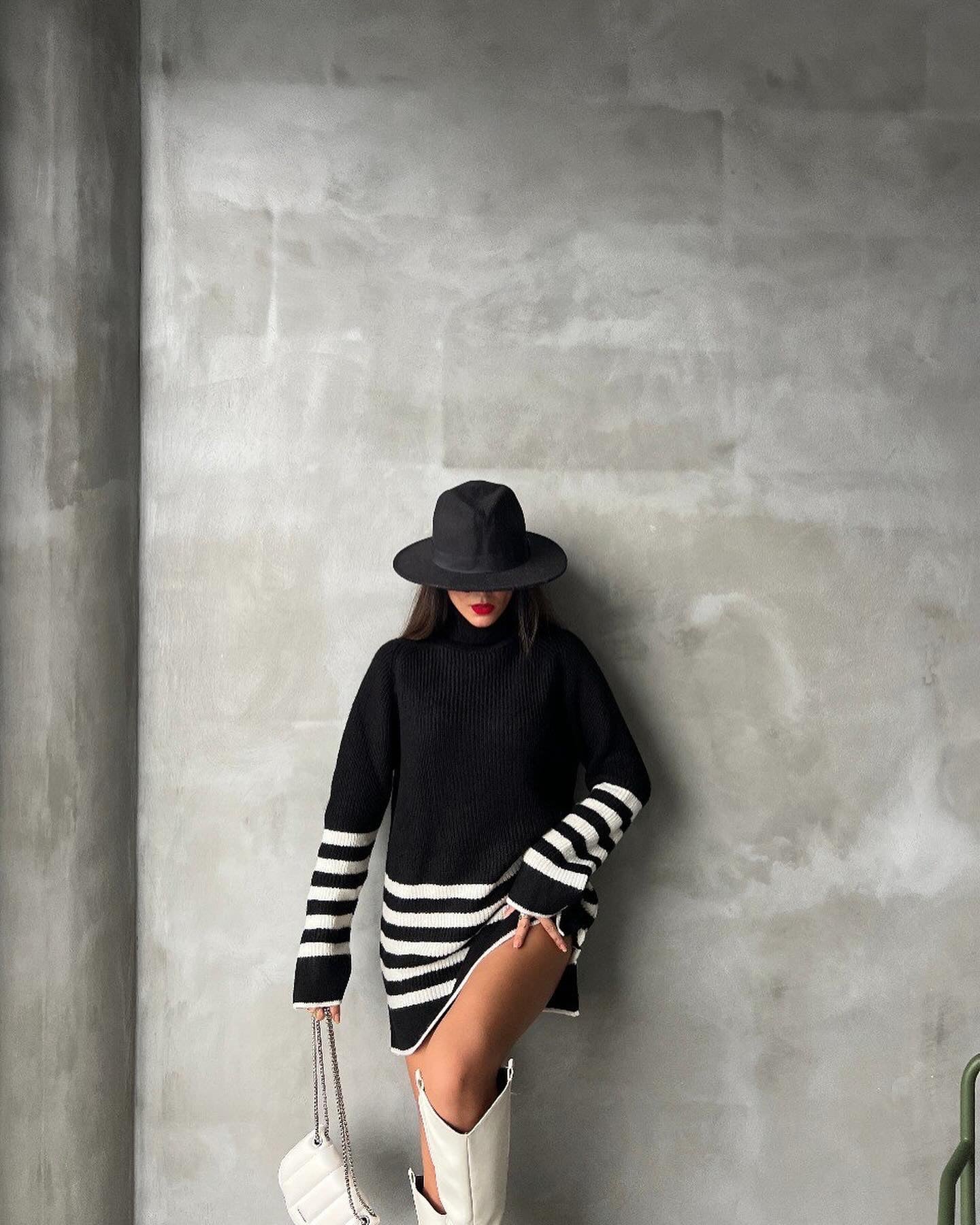 Black Lines Sweater