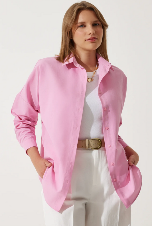 Pink Oversized Shirt