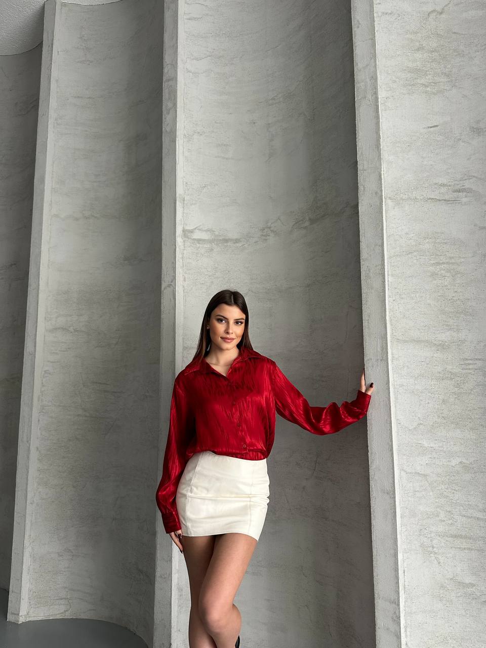 Burgundy Satin Chemise