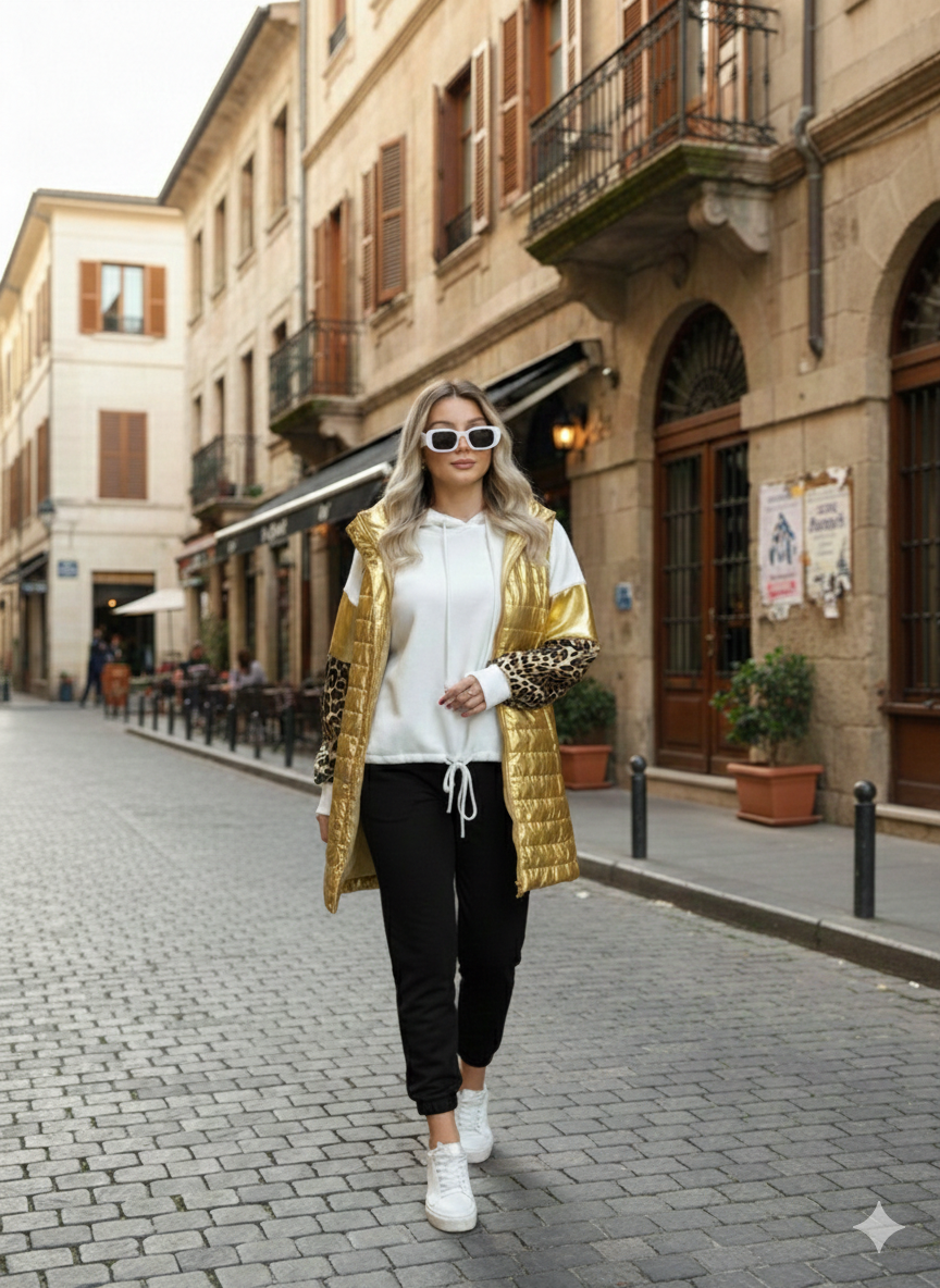 Leopar Metalic Sweatshirt