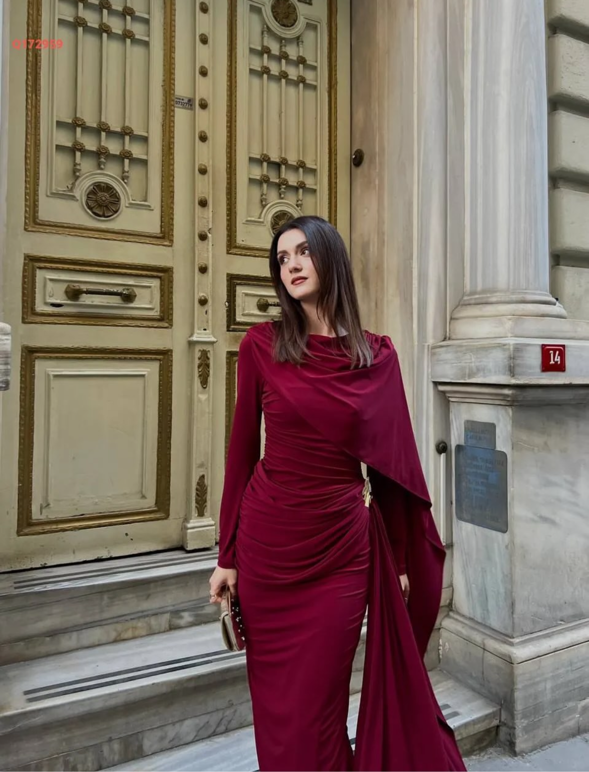 Burgundy Classy Dress