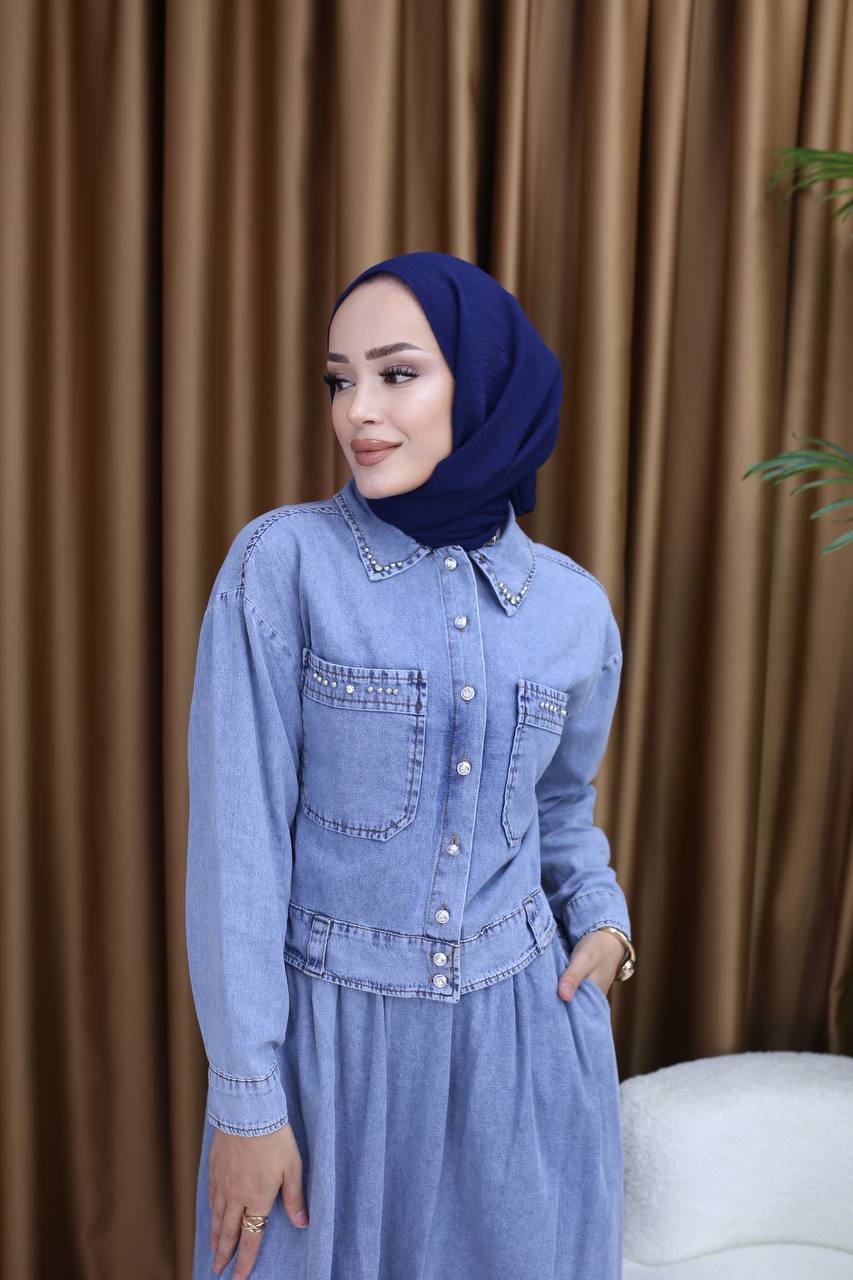 Jasmine Jeans Skirt Set