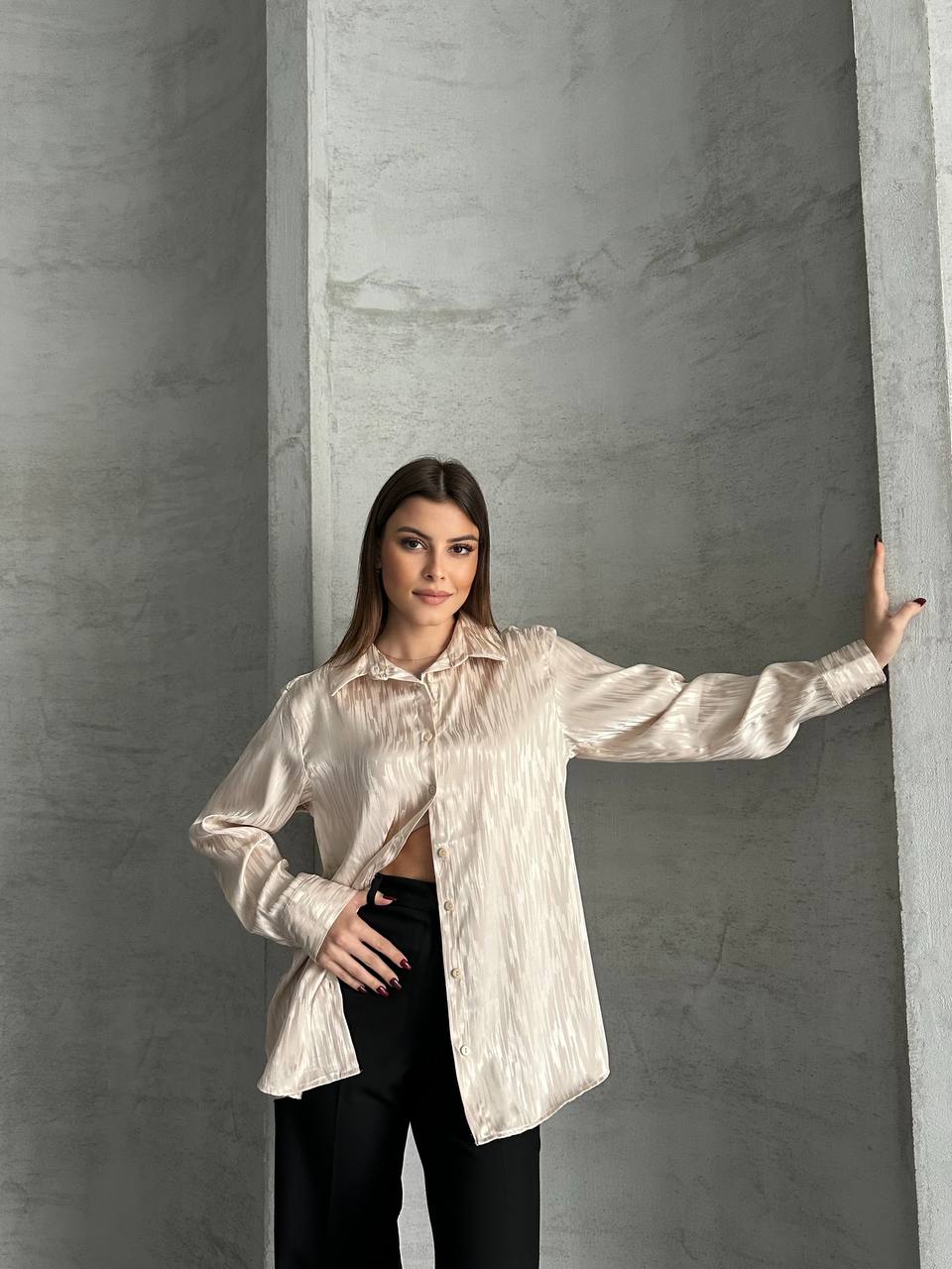 Golden Beige satin Chemise