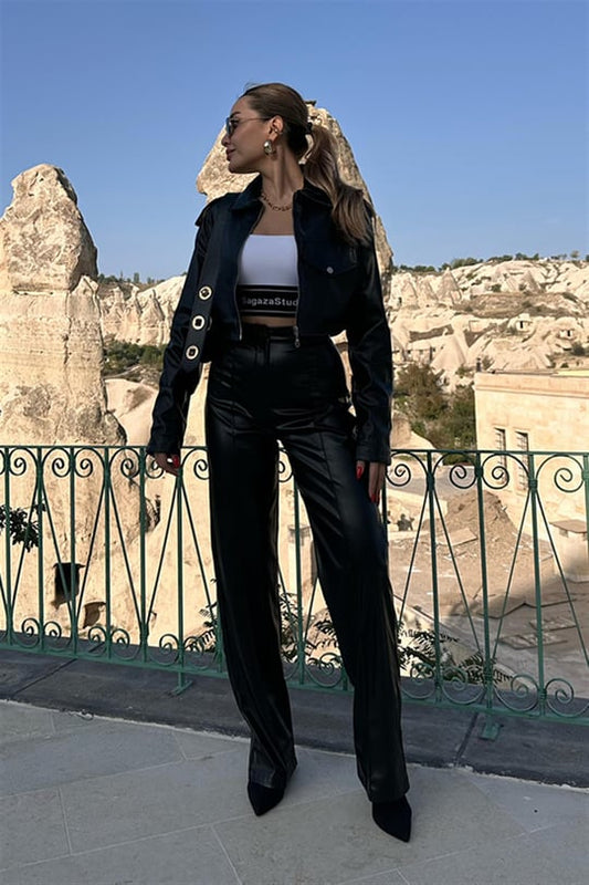 Black Leather Pants